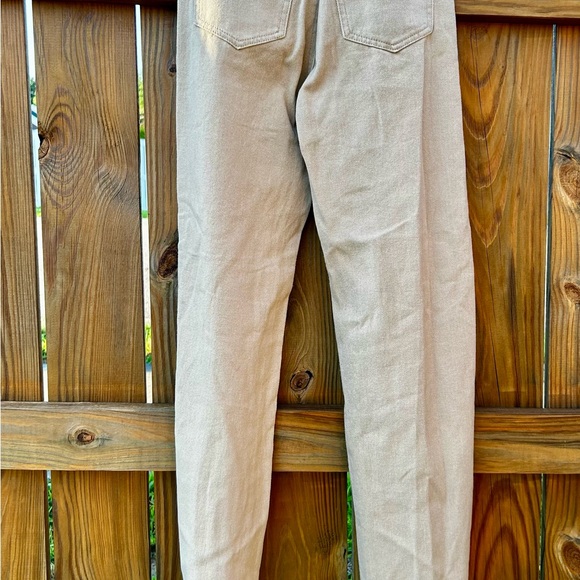 NWT Princess Polly Straight Leg Jeans Sz.4 Beige Raw Cut Hem - Picture 10 of 11